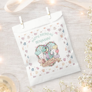 Little Dino Hearts Birthday Personalized Favour Bag