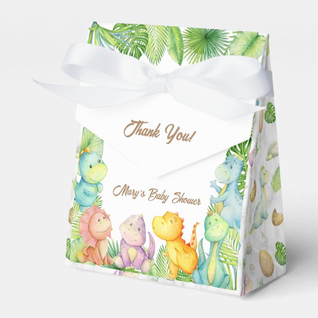 Little Dinosaur Baby Shower Favour Box (Front Side)