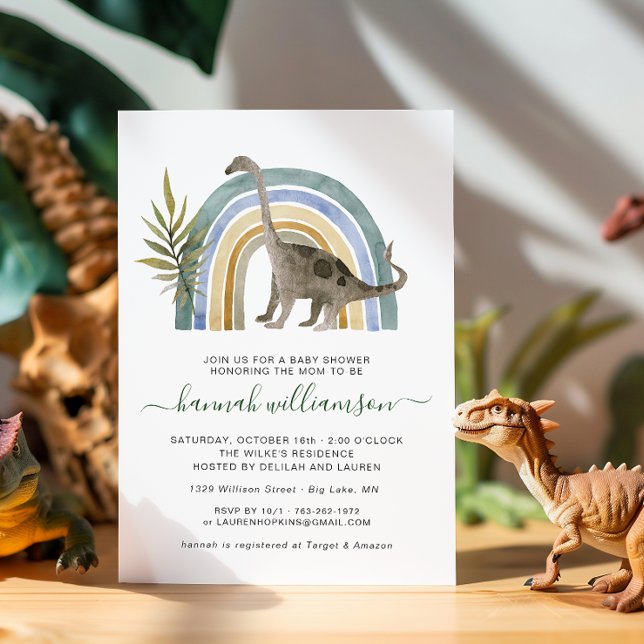 Little Dinosaur Baby Shower Invitation (Creator Uploaded)