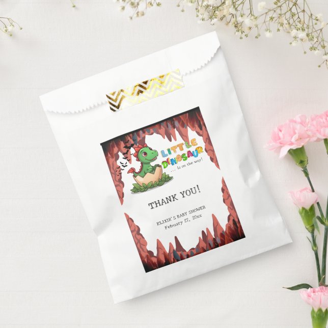 Little Dinosaur Is on the Way Favour Bag (Sealed)