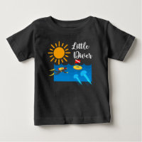 Little Diver with Jelly Fish - Baby Fine Jersey T-