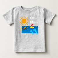 Little Diver with Jelly Fish - Baby Fine Jersey T-
