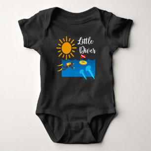 Little Diver with Jelly Fish - Baby Jersey Bodysui Baby Bodysuit