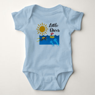 Little Diver with Jelly Fish - Baby Jersey Bodysui Bodysuit