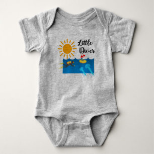 Little Diver with Jelly Fish - Baby Jersey Bodysui Bodysuit