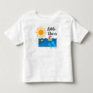 Little Diver with Jelly Fish - Toddler Fine Jersey T-Shirt