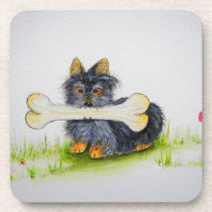 Little Dog Big Bone ( Yorkshire terrier ) Coaster