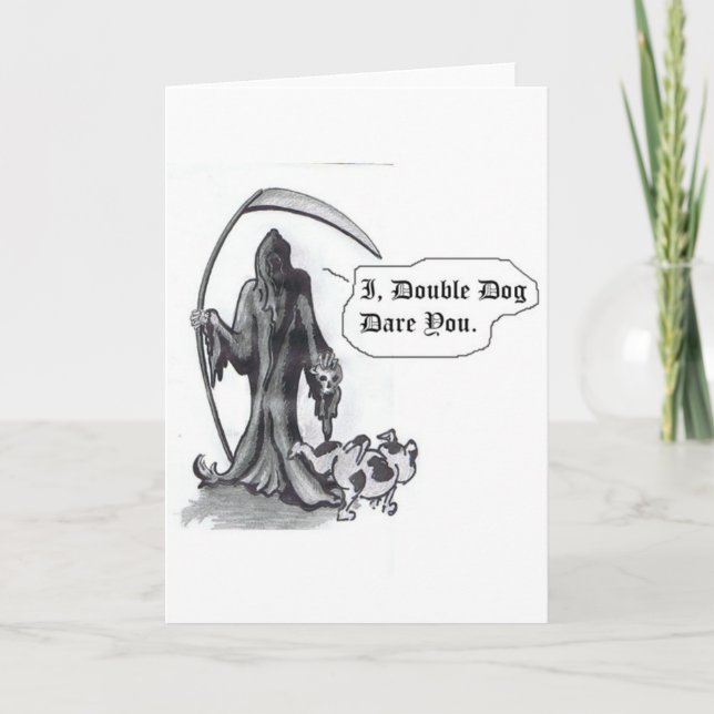 Little Dog GRIM GREETING CARD (Front)