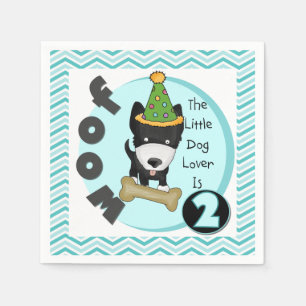 Little Dog Lover 2nd Birthday Paper Napkins