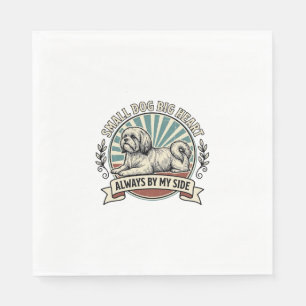 Little Dog Lover Shirt Vintage Engraved Companion Napkin