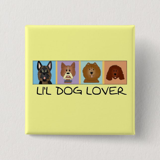 Little Dog Lover Tshirts and Gifts 15 Cm Square Badge (Front)