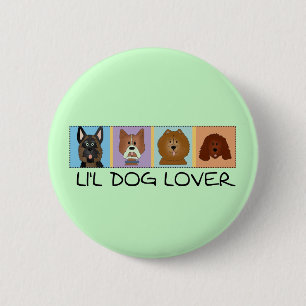 Little Dog Lover Tshirts and Gifts 6 Cm Round Badge