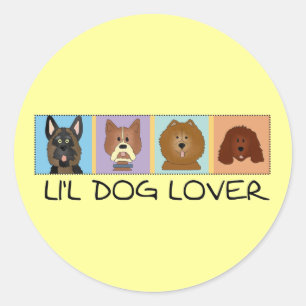 Little Dog Lover Tshirts and Gifts Classic Round Sticker