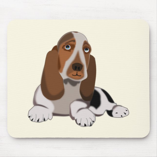 Little Dog Mouse Pad Pets - Your Colours - Text (Front)
