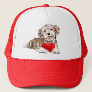 Little Dog with Heart Trucker Hat - Love