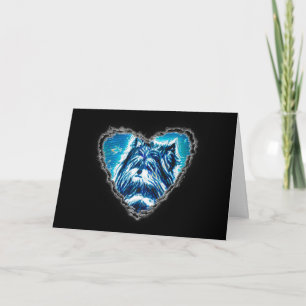 Little Doggy in blue Holiday Card