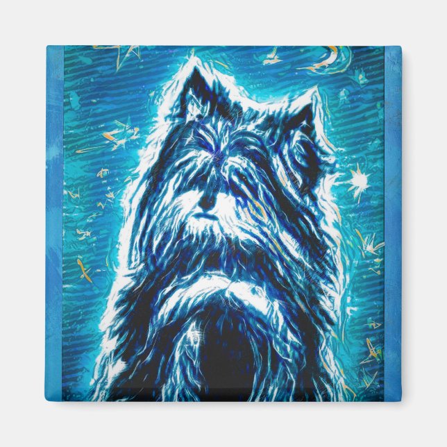 Little Doggy in blue Magnet (Front)