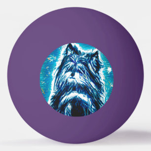 Little Doggy in blue Ping Pong Ball