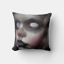 little doll haunted cushion pillow