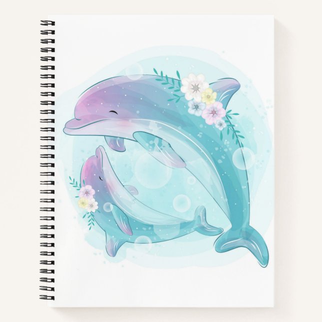 Little Dolphin Spiral Notebook (Front)