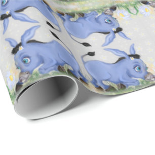 Little Donkey and Daisy - Cute - Wrapping Paper