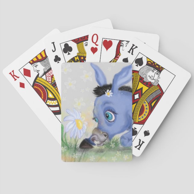Little Donkey and Daisy Playing Cards Cartoon (Back)