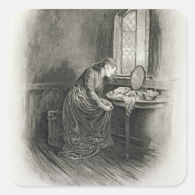 Little Dorrit, from 'Charles Dickens: A Gossip abo Square Sticker (Front)
