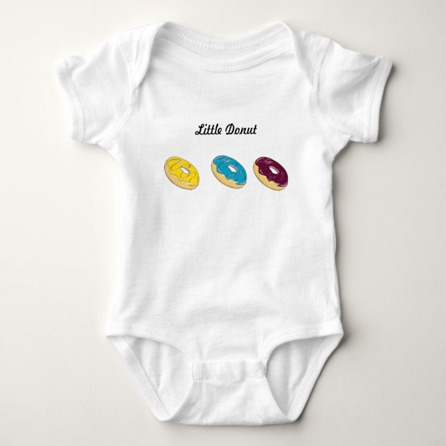 Little Doughnut - Baby Boy Jersey Bodysuit. Bodysuit (Front)