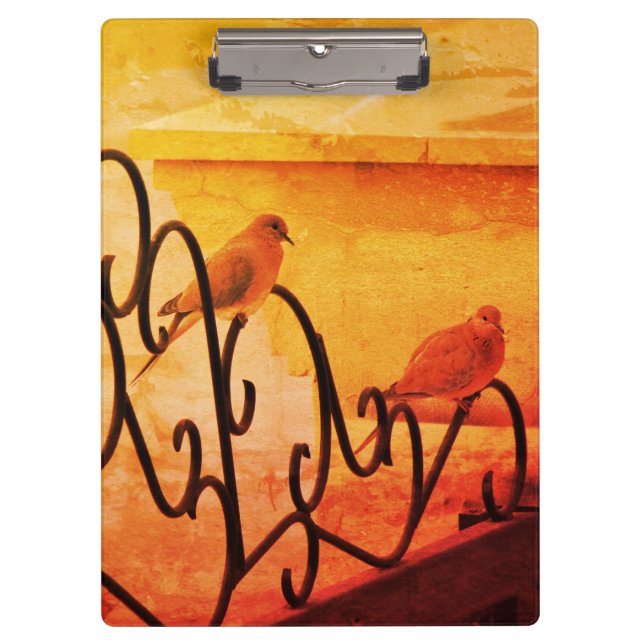 Little Doves Notebook Clipboard (Front)