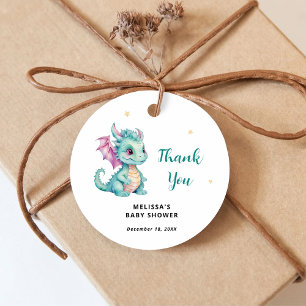 Little Dragon Baby Shower Thank You Favour Tags