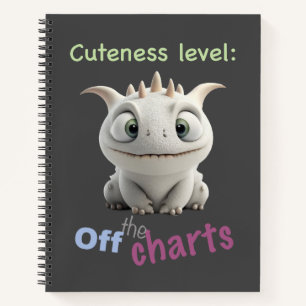Little Dragon Cuteness Level Cute Adorable Funny Notebook