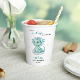 Little Dragon is on the Way Baby Shower Paper Cups