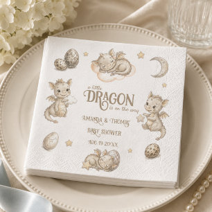 Little Dragon Magical Baby Shower Napkin