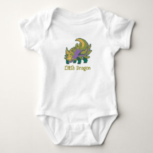 Little Dragon pixel art Baby Bodysuit