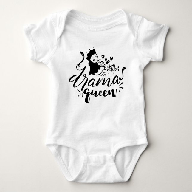 Little Drama Queen Baby Bodysuit (Front)