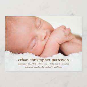 Little Dream Two Photo Modern Birth Announcement