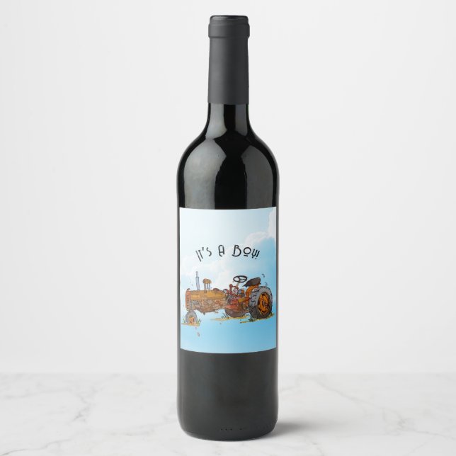 Little Driver On His Way Wine Label (Front)