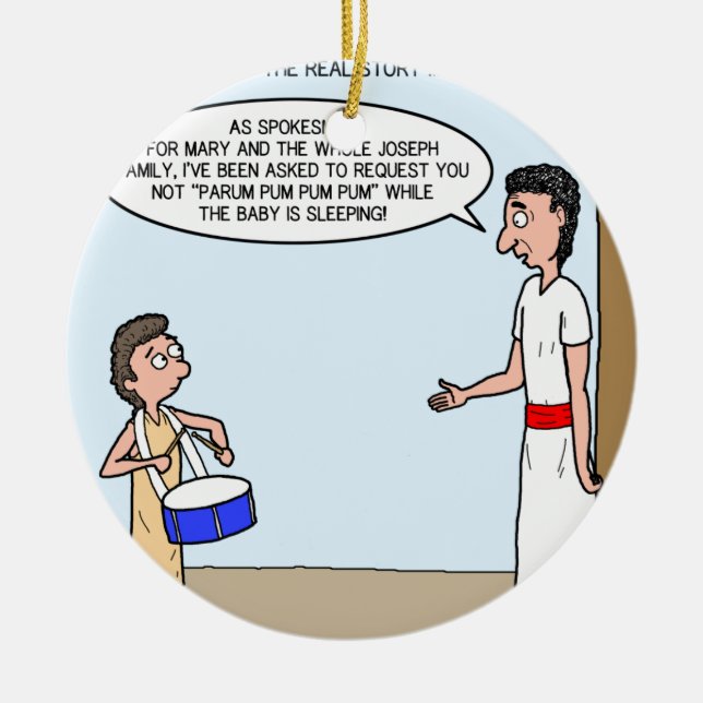 Little Drummer Boy Ceramic Ornament (Front)