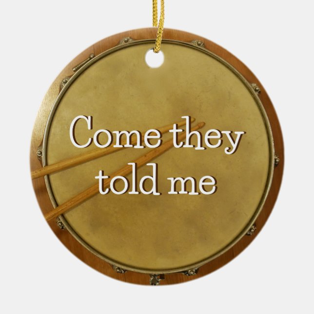 Little Drummer Snare Drum Ceramic Ornament (Front)