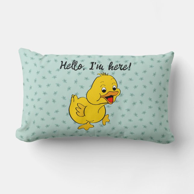 "Little Duck" Baby Pillow (Front)