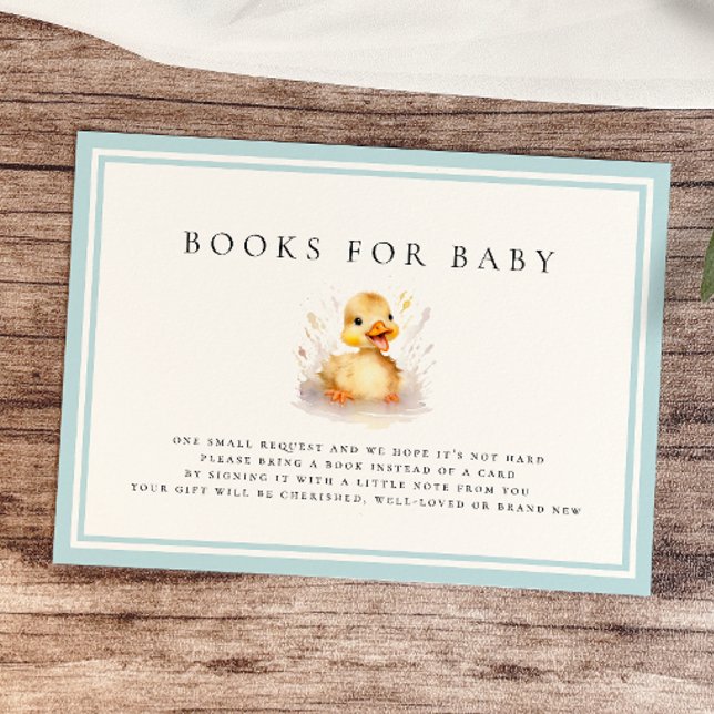 Little Duck Baby Shower Books for Baby Card (Creator Uploaded)