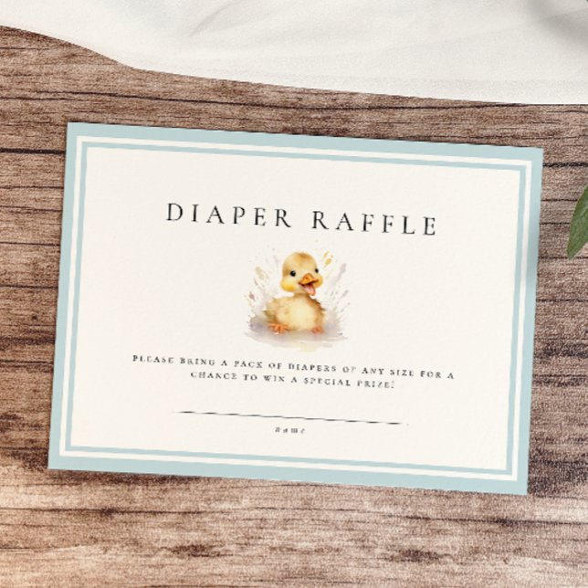 Little Duck Baby Shower Diaper Raffle Ticket (Creator Uploaded)