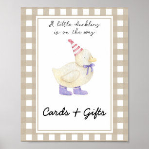 Little duck - cards and gifts baby shower poster