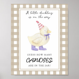 Little duck - guess how many candies poster