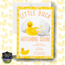 Little Duck Hatching Soon Baby Shower Invitation