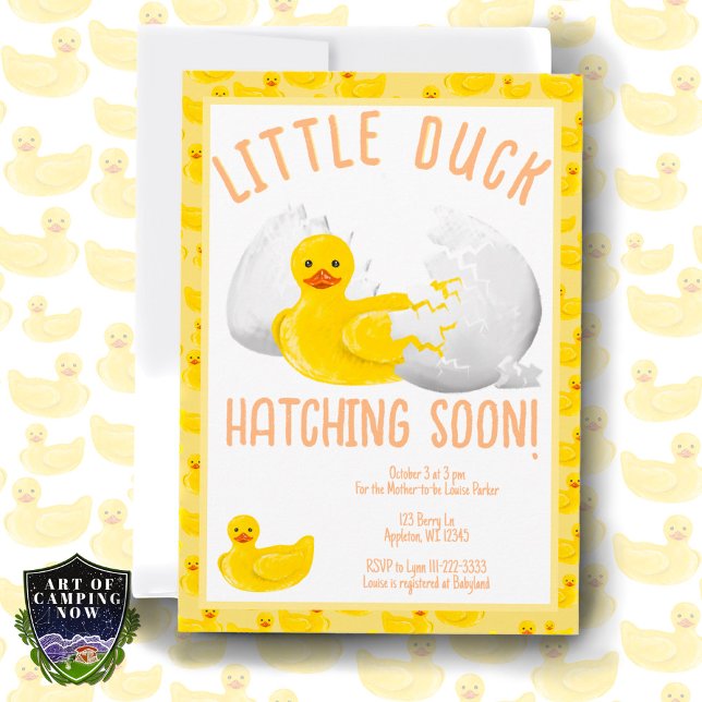 Little Duck Hatching Soon Baby Shower Invitation (Creator Uploaded)
