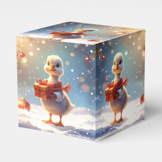Little Duck Holiday Favour Box (Front Side)