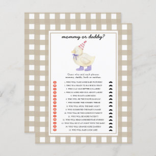 Little duck - mummy or daddy baby shower game