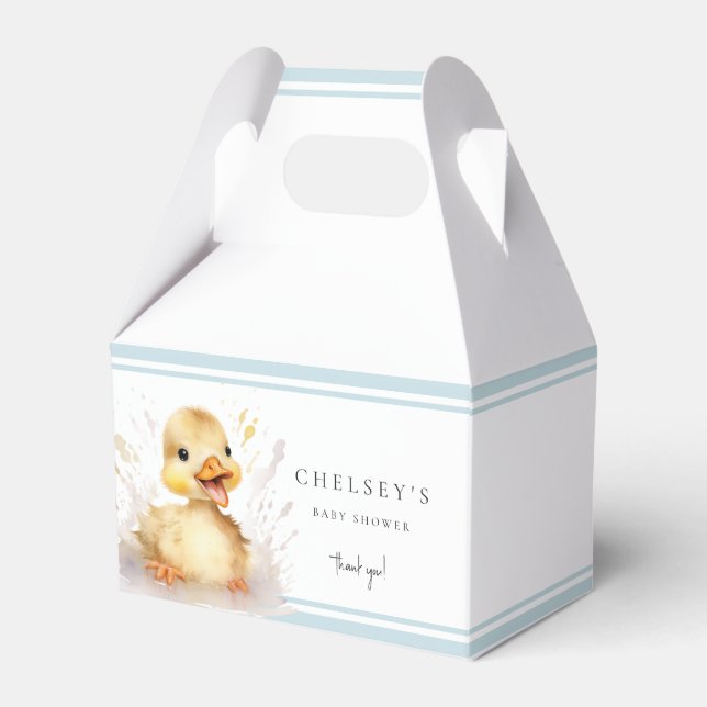 Little Duckling Baby Shower Favour Box (Front Side)
