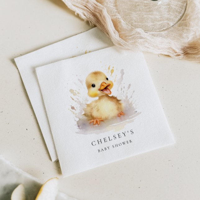 Little Duckling Baby Shower Napkin (Creator Uploaded)